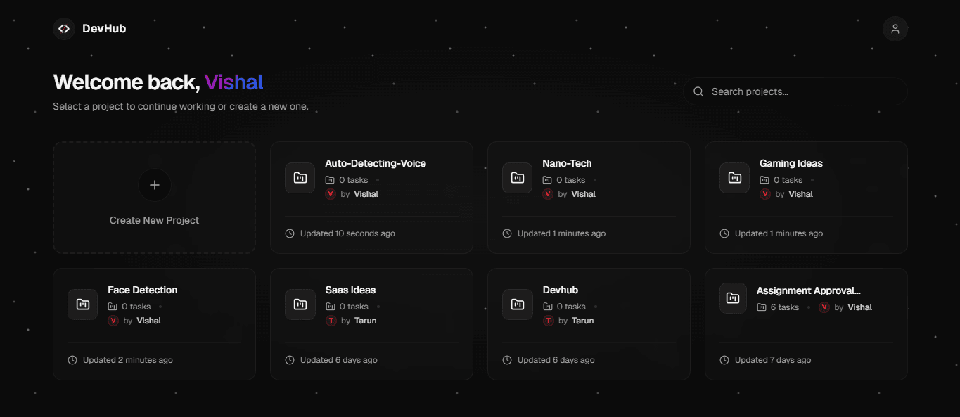 DevHub workspace preview